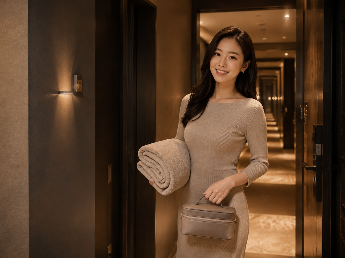 수원 권선구 방문 홈케어 일정을 준비하는 젊은 성인 한국 여성 관리사